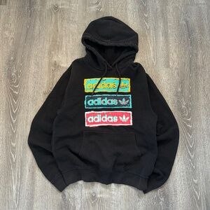 Adidas Tri Linear Mens Black Hoodie